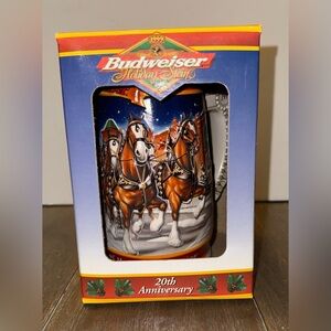 Budweiser 20th Anniversary Holiday 1999 Stein New